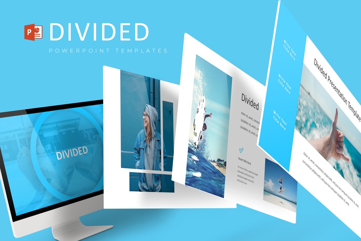Template PowerPoint Divided - Solusi Presentasi Profesional Anda