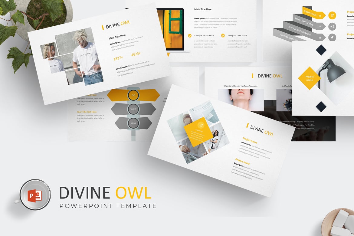 Template PowerPoint Burung Hantu yang Memukau