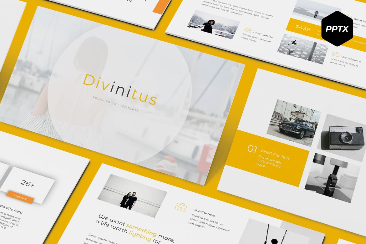 Divinitus - Template Powerpoint Serbaguna yang Menarik