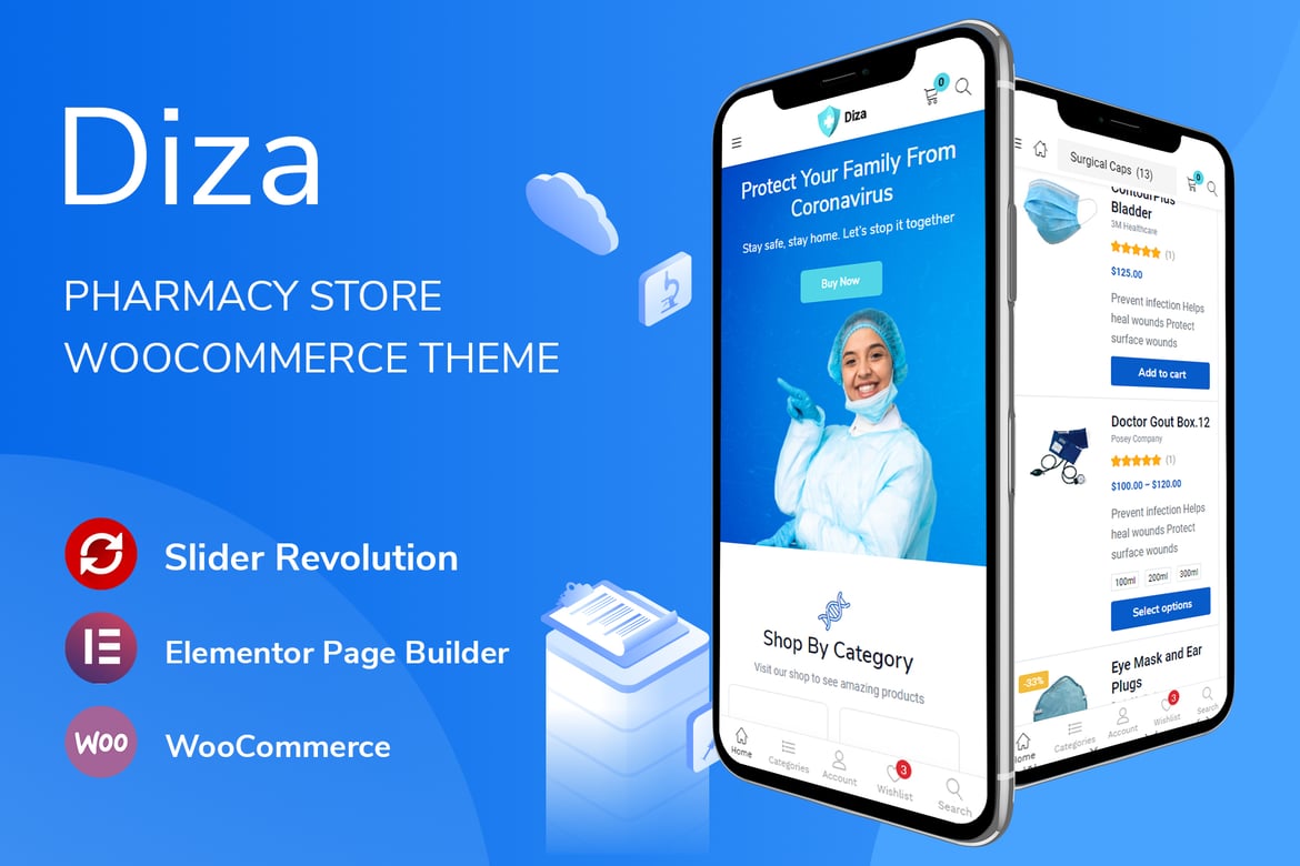 Diza - Tema WordPress Toko Apotek yang Modern dan Responsif