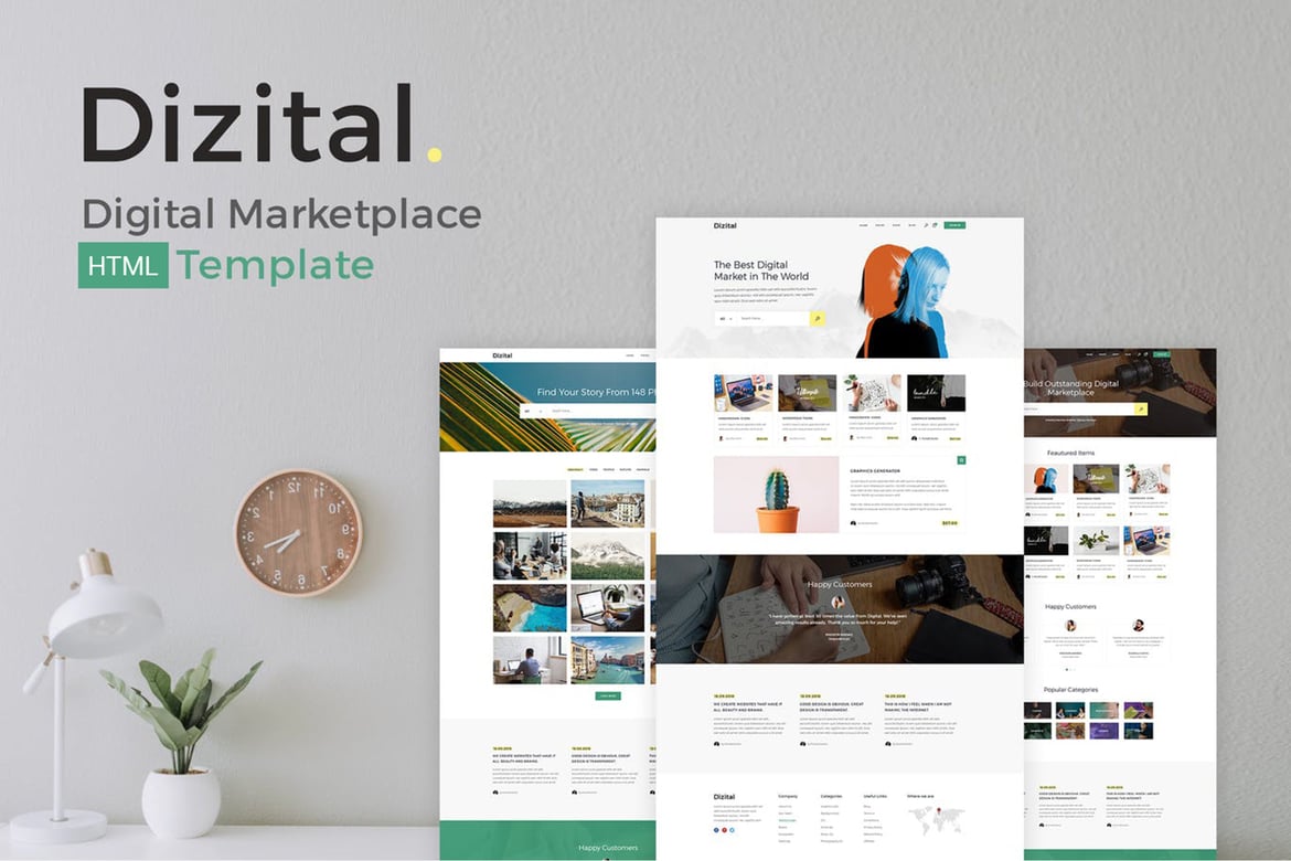 Dizital - Template Website Digital Downloads yang Mudah Digunakan