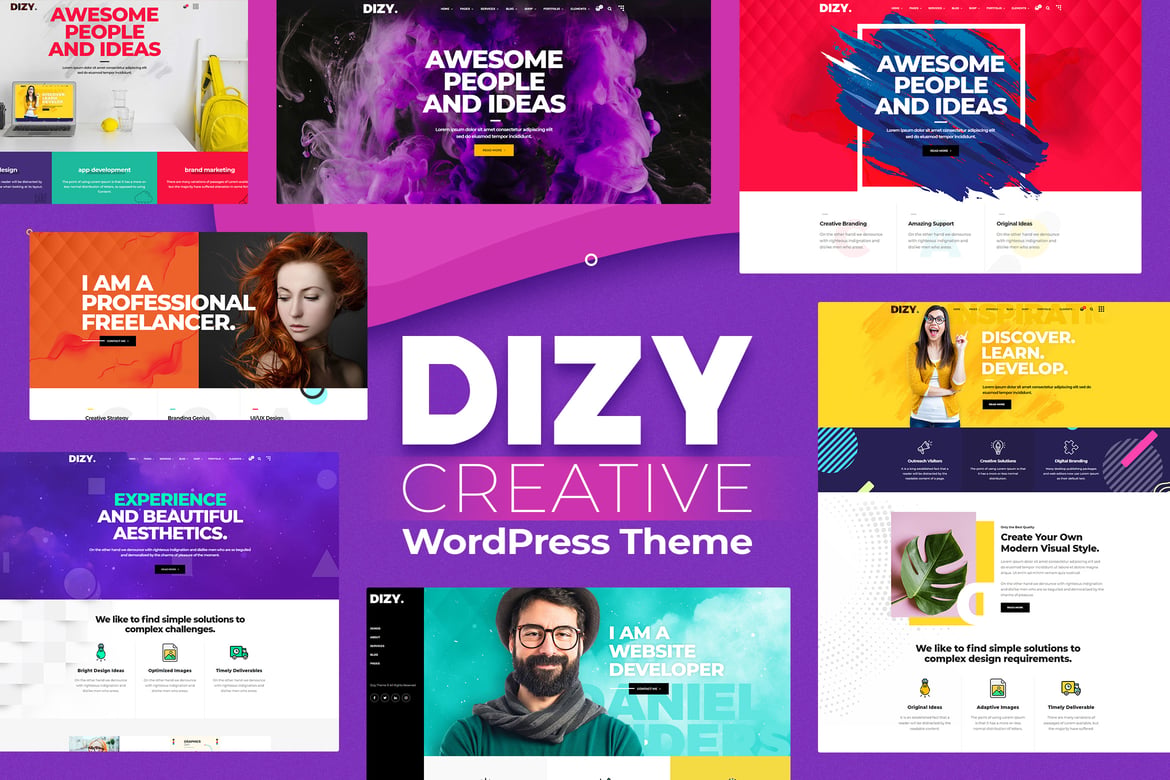 Dizy - Tema Portfolio Kreatif yang Menarik