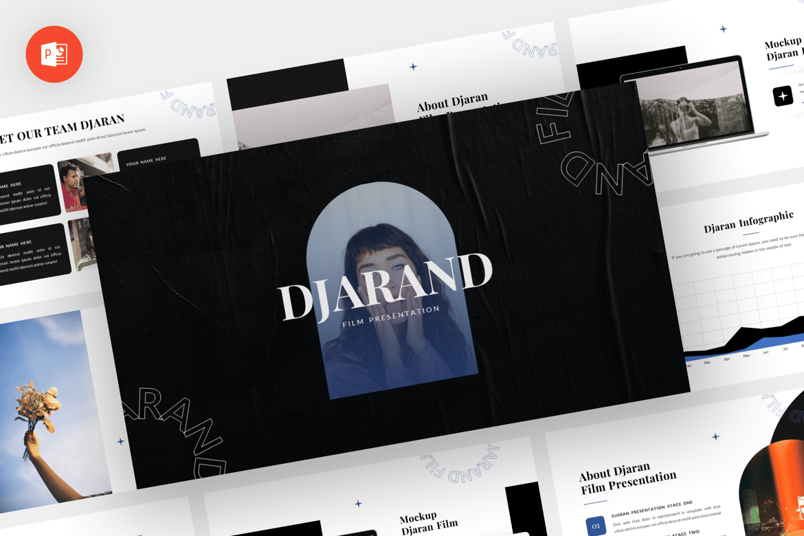 Template Powerpoint Djaran - Desain Film yang Modern dan Profesional