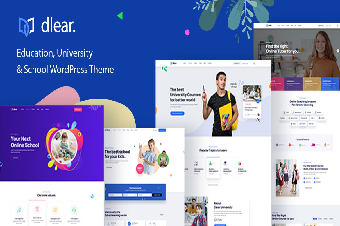 Dlear - Tema WordPress Pendidikan yang Modern dan Fungsional