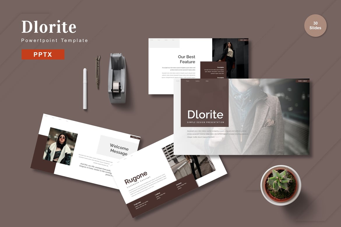 Dlorite - Template PowerPoint Profesional untuk Presentasi Menarik