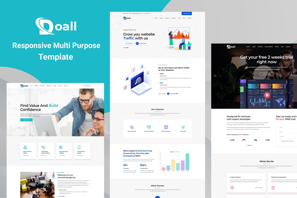 Doall - Template Website Konsultasi Bisnis yang Responsif dan Modern