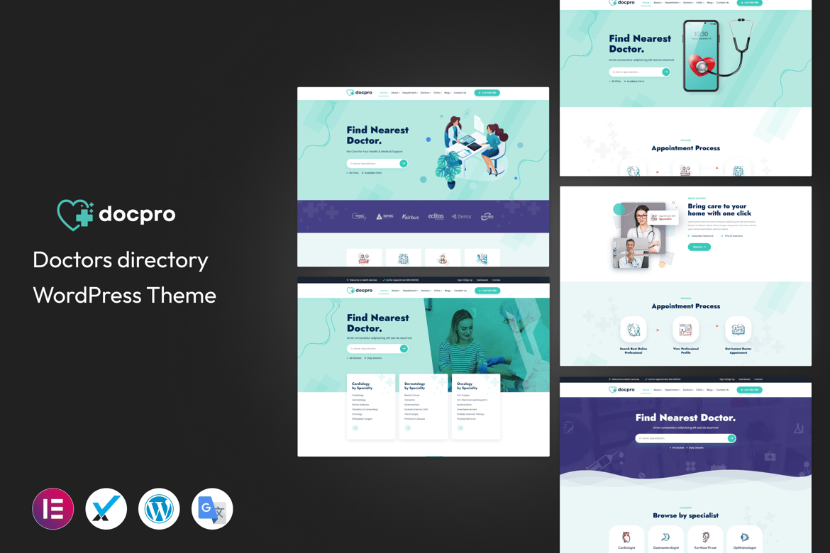 Docpro - Tema WordPress Direktori Dokter yang Profesional