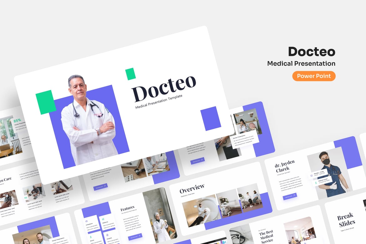Template Presentasi Medis Docteo - Profesional dan Menarik