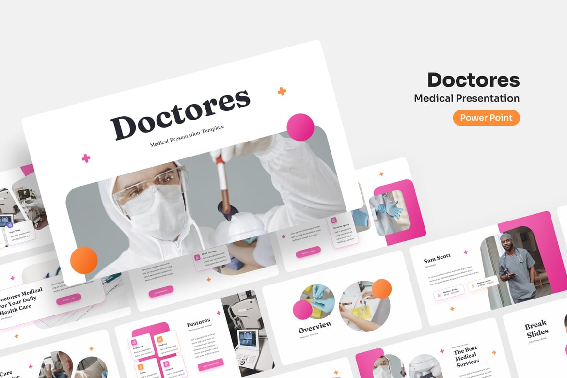 Template Presentasi Medis - Doctores PowerPoint