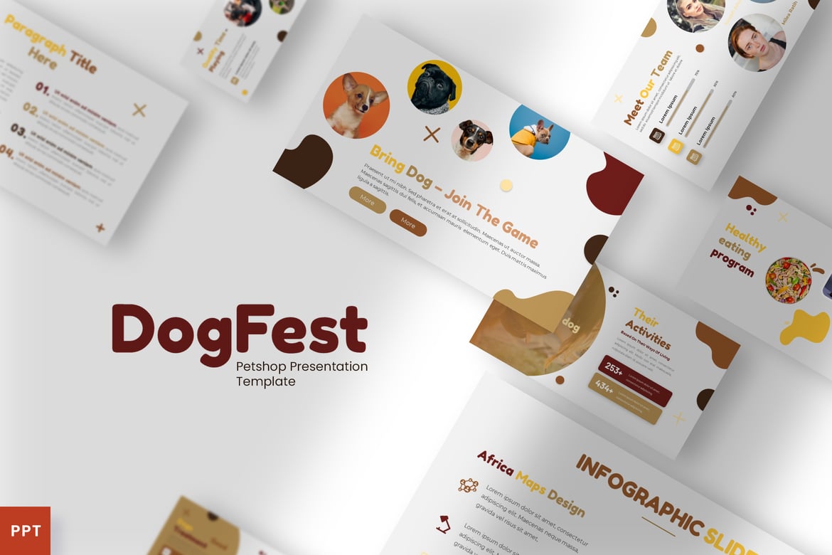 Template PowerPoint Dogfest - Tingkatkan Presentasi Anda