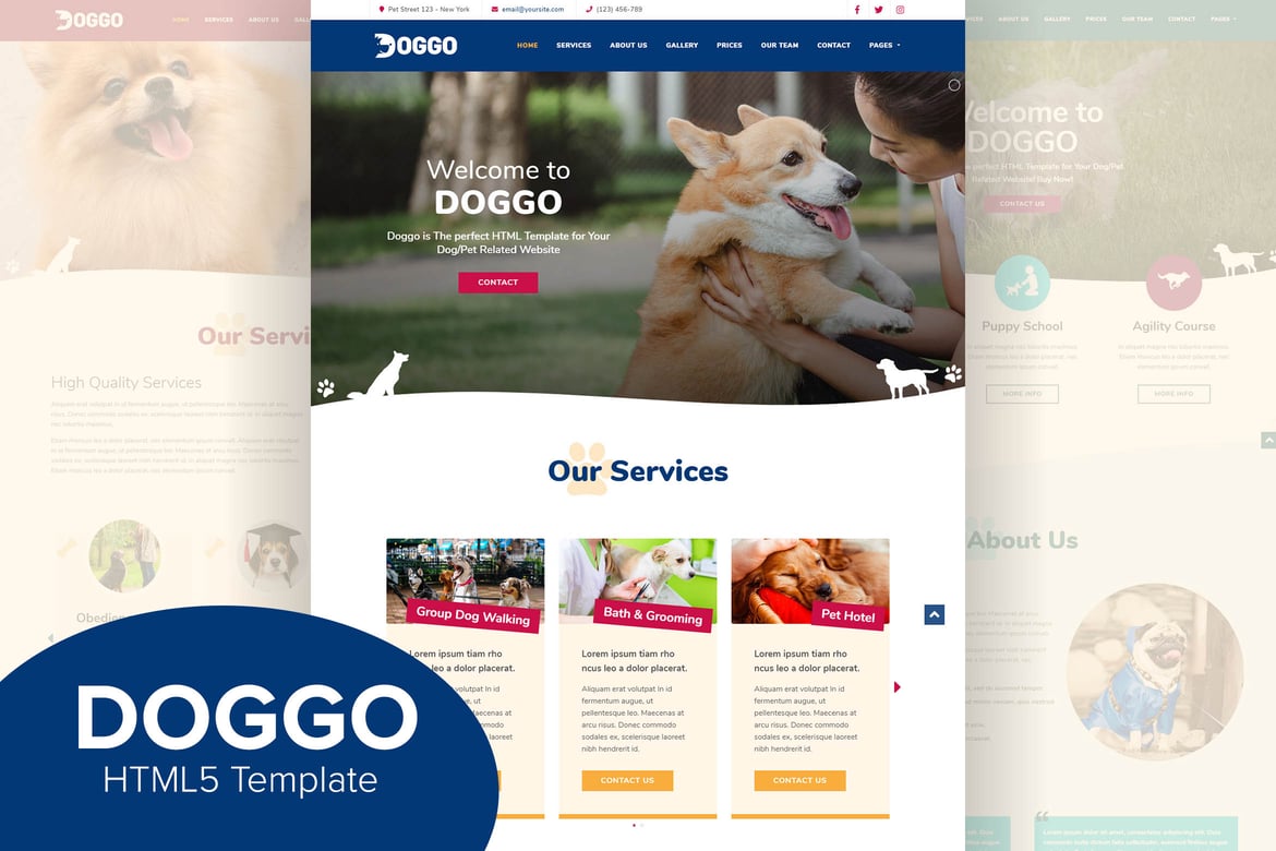 Doggo - Template Website HTML5 Responsif untuk Bisnis Hewan Peliharaan