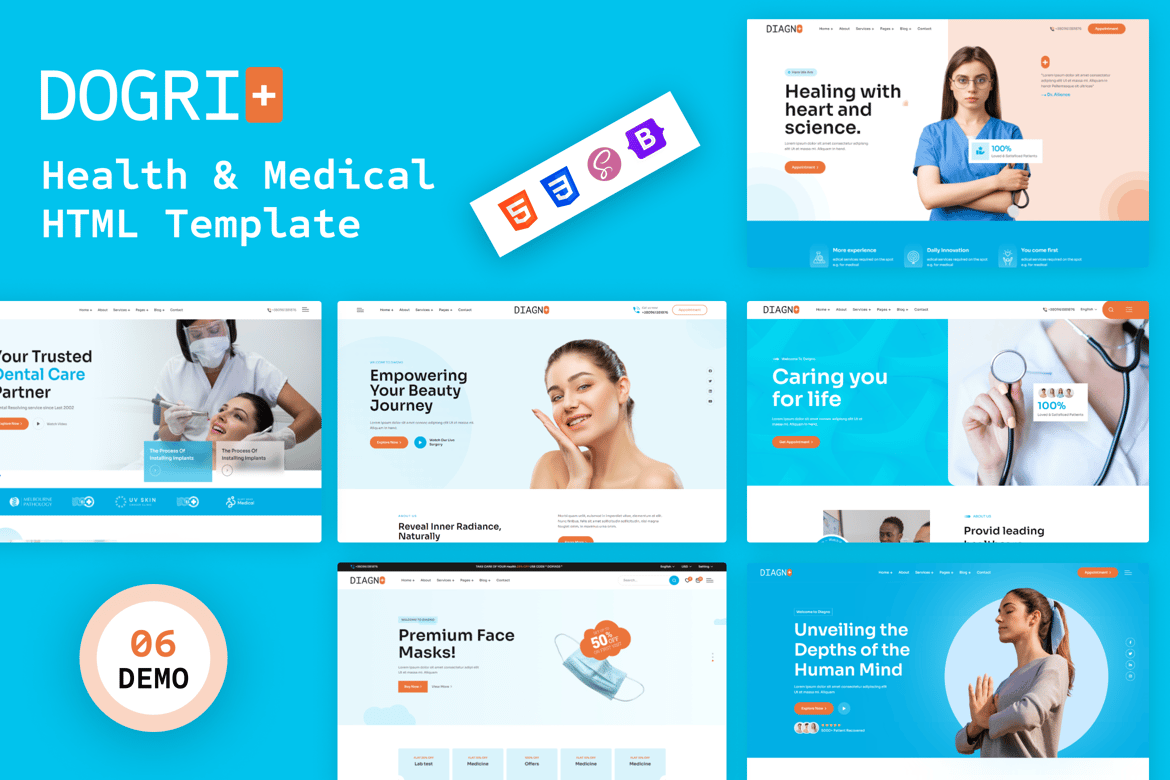 Dogri - Template Website untuk Pusat Kesehatan dan Medis