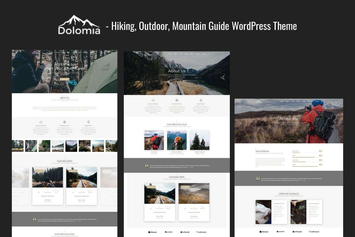 Tema WordPress Dolomia - Solusi Ideal untuk Website Hiking dan Outdoor
