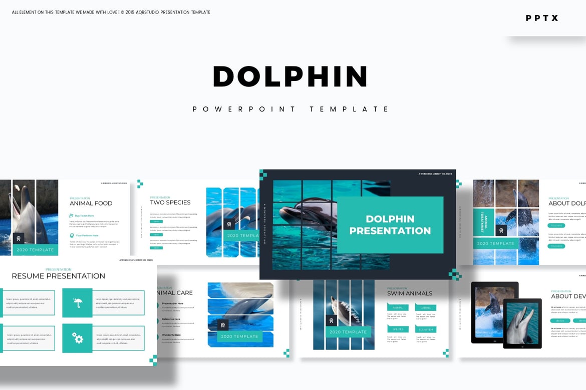 Dolphine - Template PowerPoint Serbaguna yang Menarik