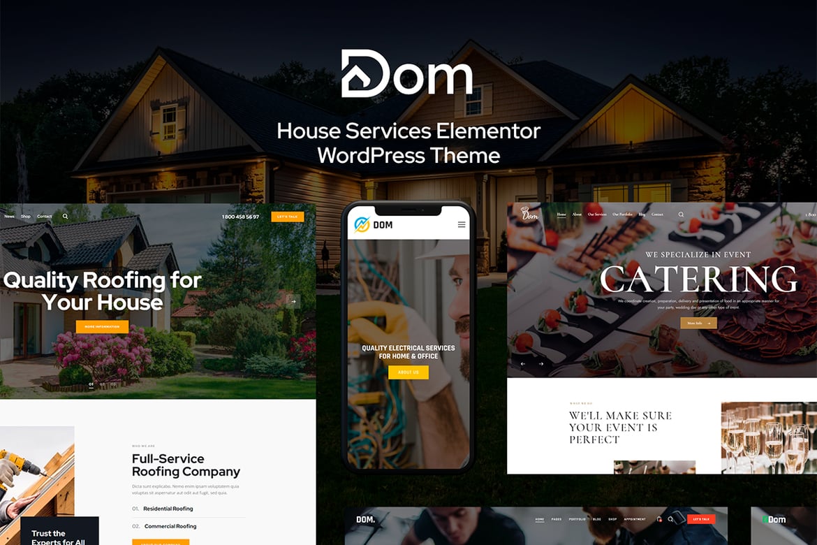 Tema WordPress Dom: Solusi Terbaik untuk Layanan Kebersihan dan Perawatan Rumah Anda