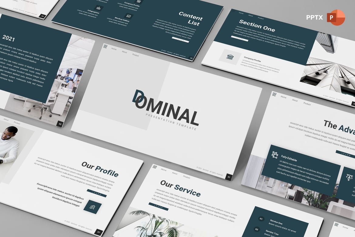 Template Presentasi PowerPoint Serbaguna Dominal