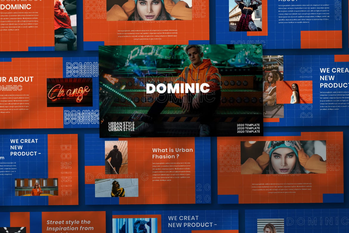 Dominic - Template Powerpoint Kreatif dan Modern