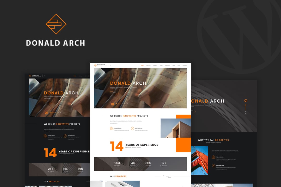 Tema WordPress Donald Arch - Solusi Kreatif untuk Arsitektur Modern