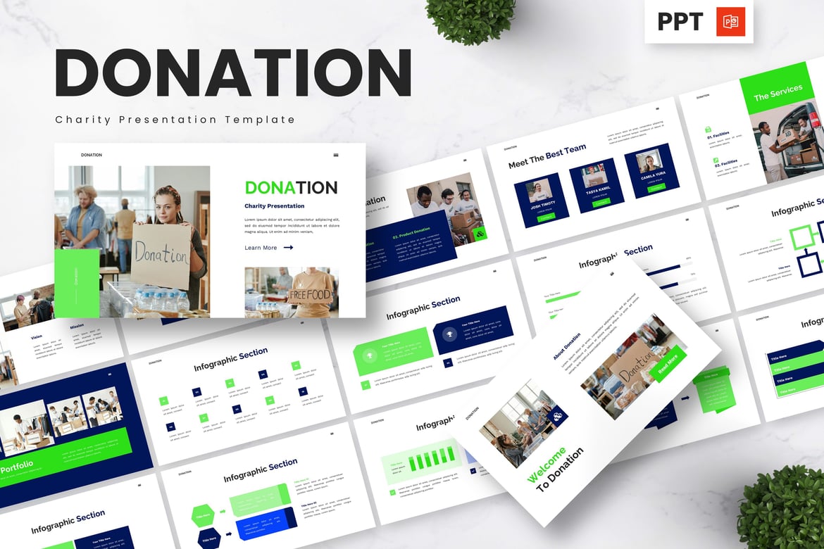 Template Powerpoint Amal untuk Donasi yang Menarik dan Profesional