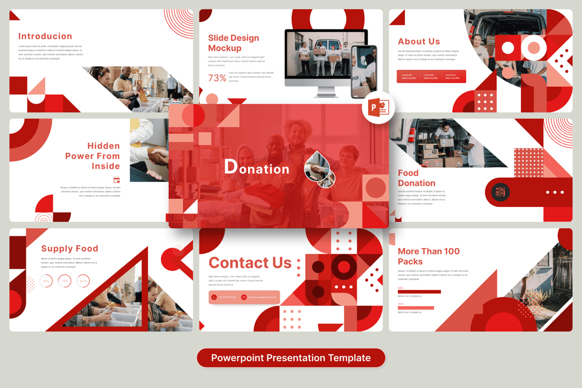 Template PowerPoint Donasi untuk Kampanye Amal