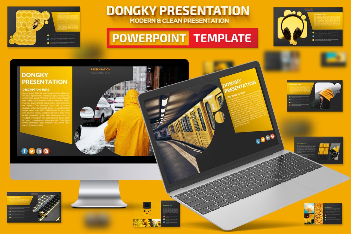 Template Presentasi PowerPoint Dongky yang Menarik