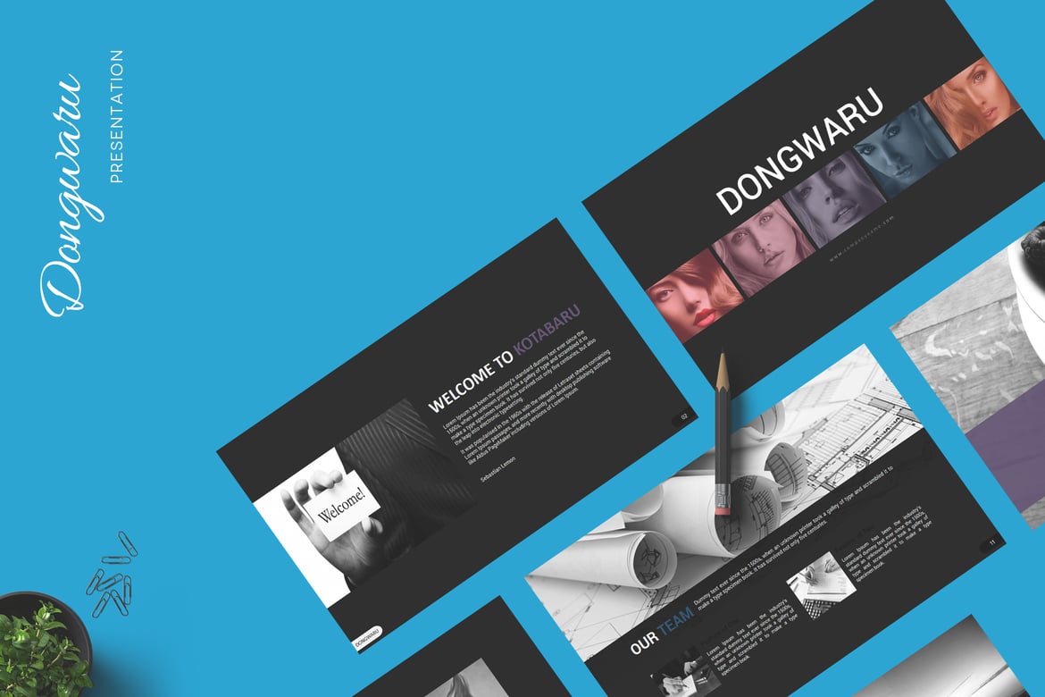 Template PowerPoint Dongwaru: Presentasi Kreatif dan Profesional