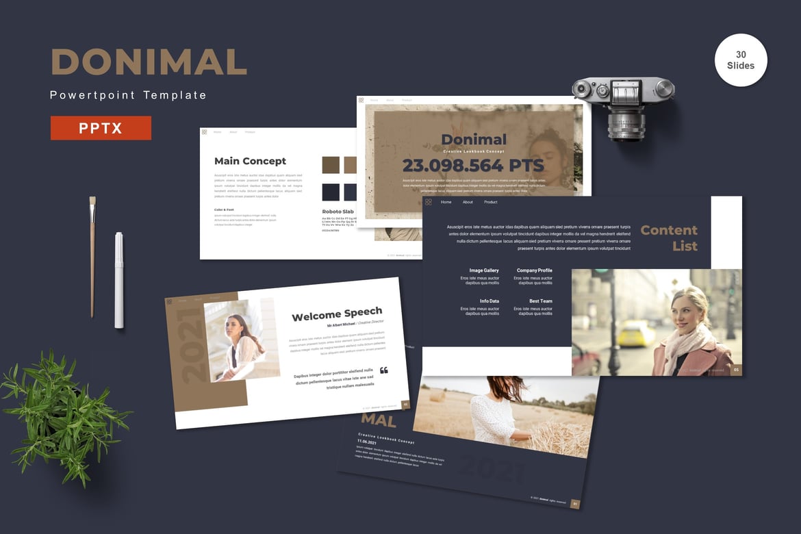 Donimal - Template Presentasi PowerPoint Menarik