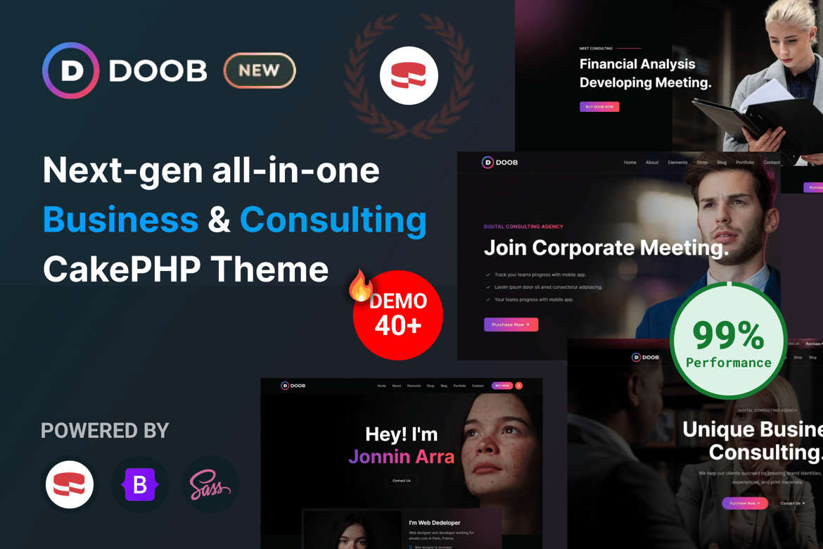 Doob - Template Website CakePHP untuk Bisnis & Konsultasi yang Modern