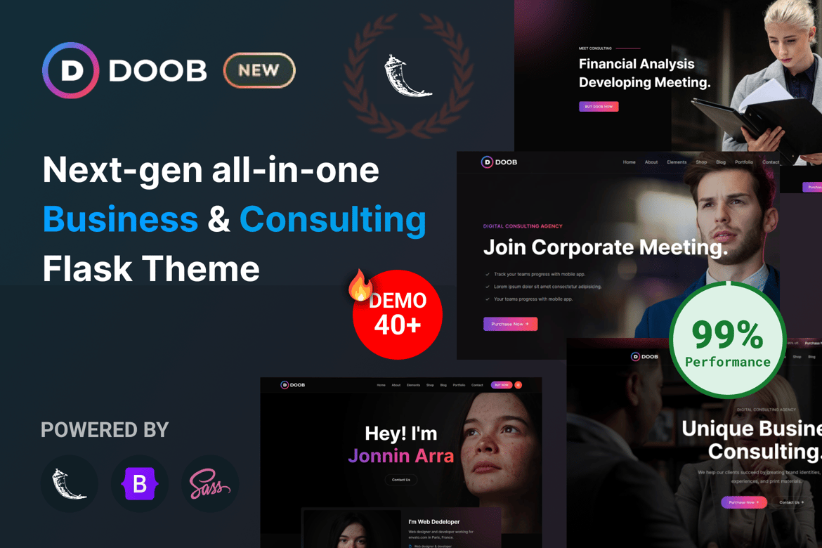Doob - Template Website Bisnis & Konsultasi yang Modern