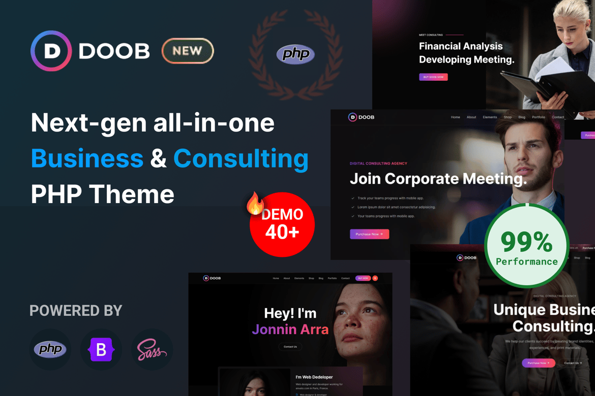 Doob - Template Website PHP untuk Bisnis & Konsultasi yang Modern