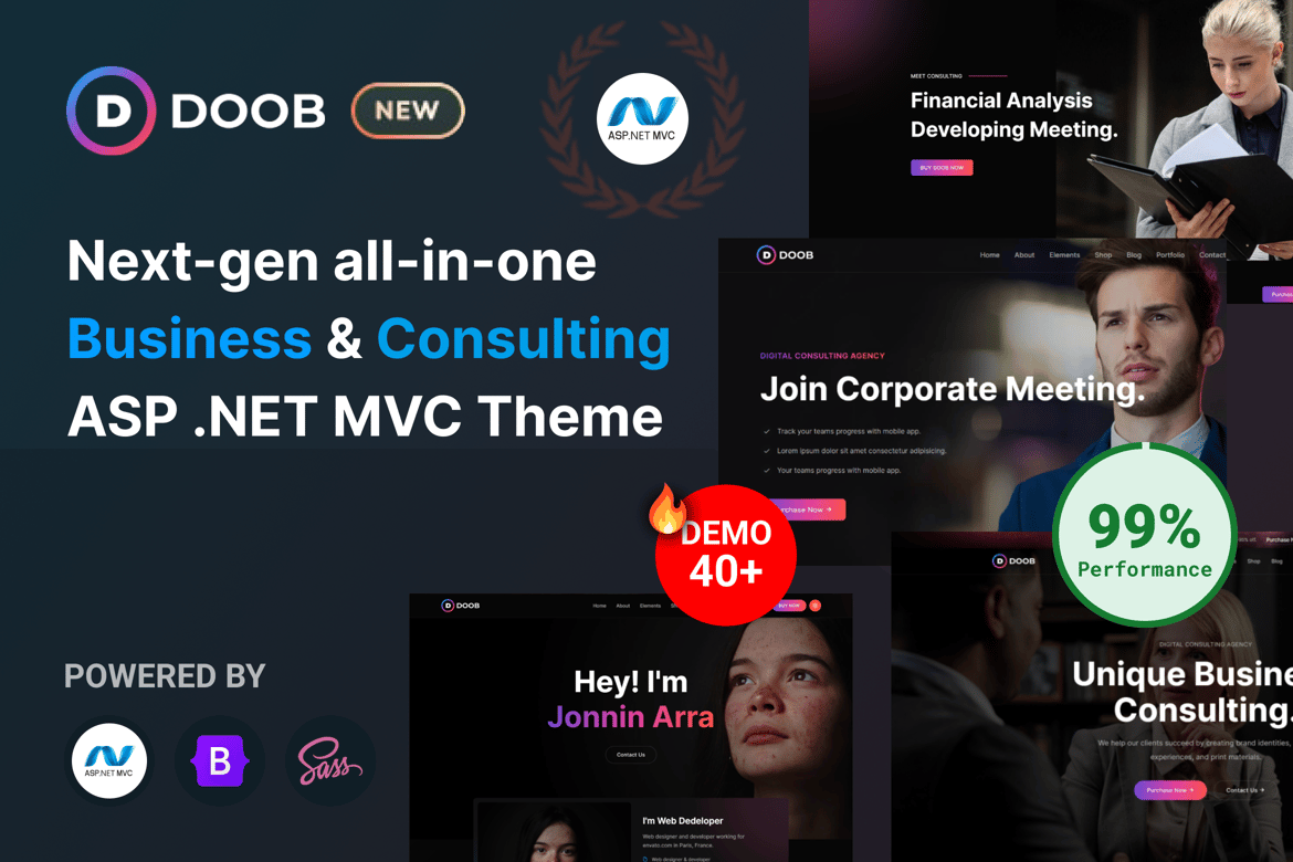 Template Website Doob - Solusi Konsultasi Bisnis ASP.NET MVC 5 yang Modern