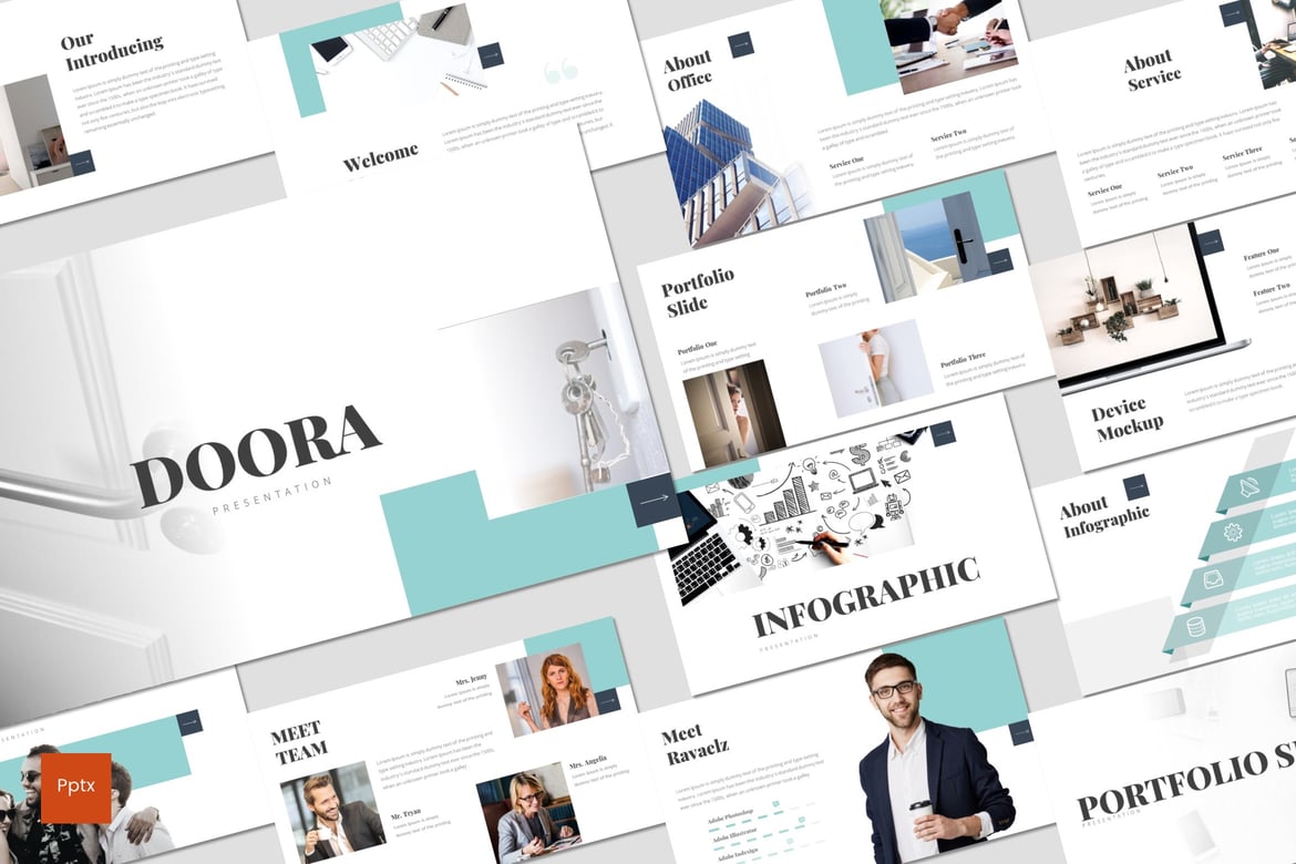 Doora - Template Powerpoint Kreatif dan Minimalis