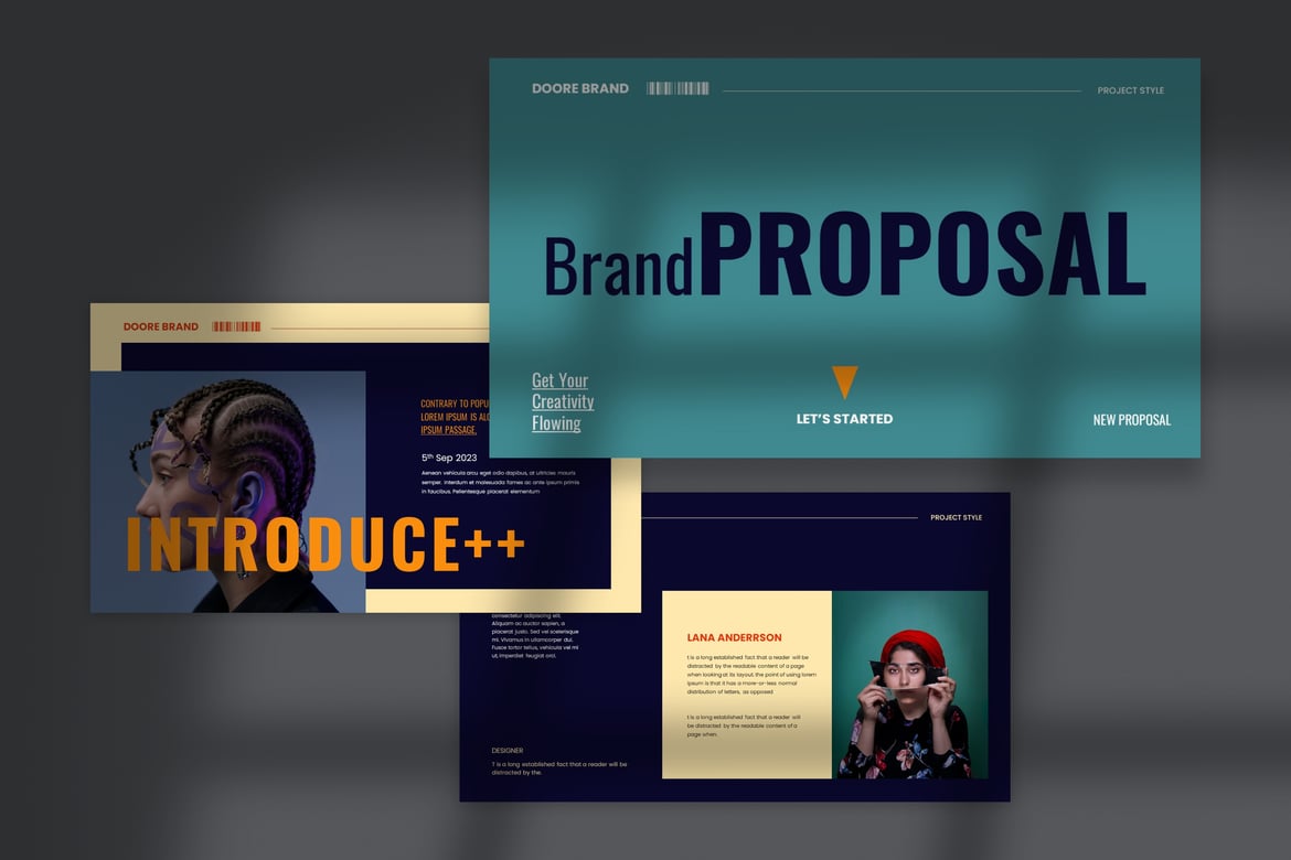 Template Presentasi Proposal Brand Doore yang Elegan dan Minimalis