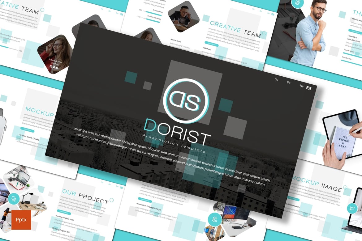 Dorist - Template Presentasi PowerPoint Modern dan Kreatif