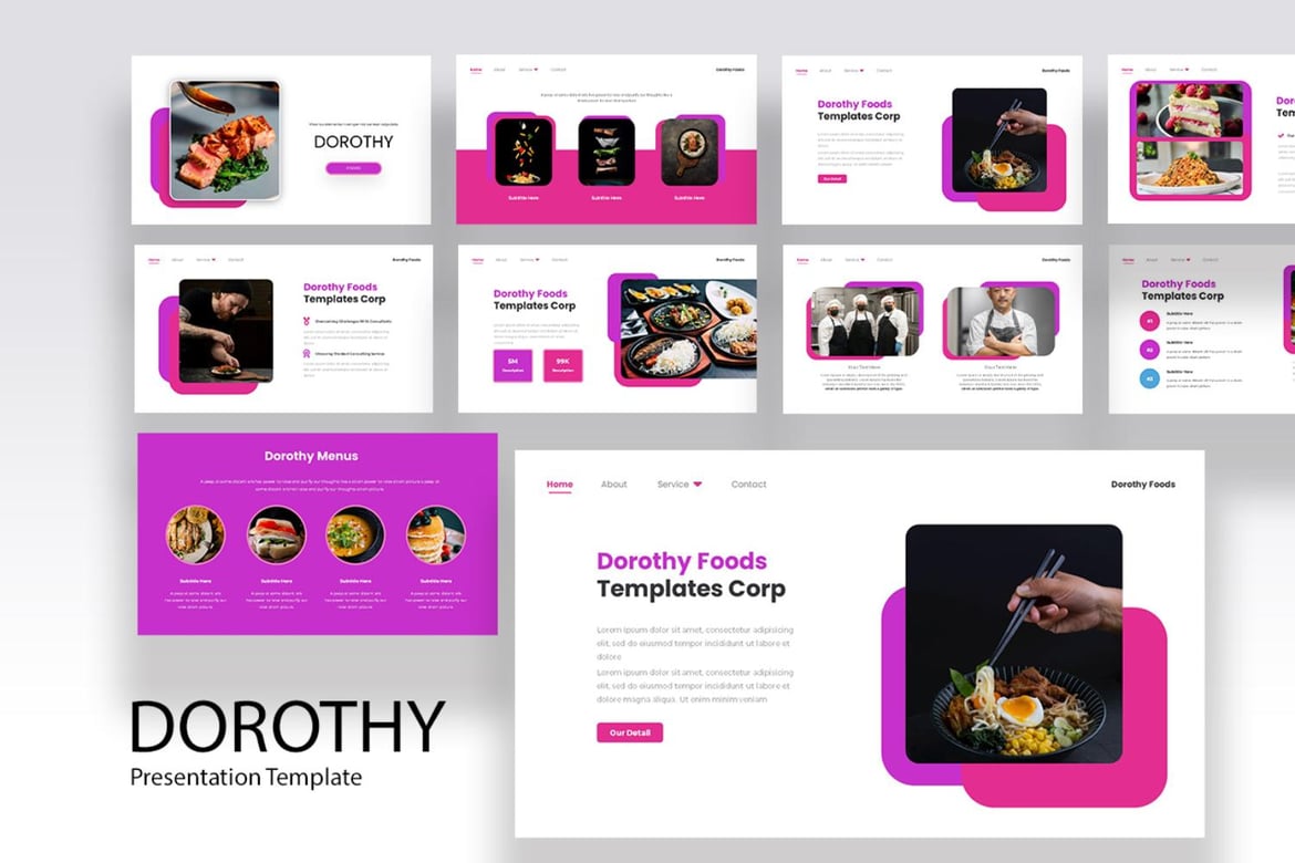 Template Powerpoint Kreatif Dorothy untuk Presentasi Menarik