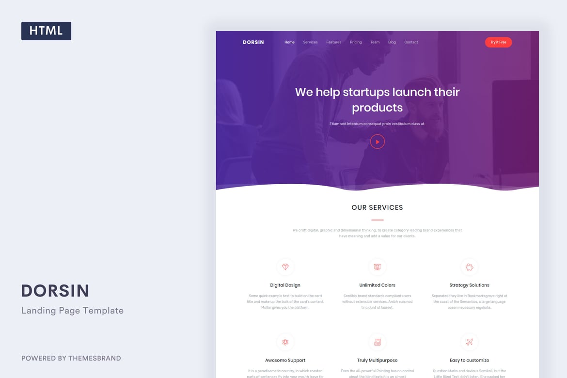 Dorsin - Template Website Landing Page Serbaguna