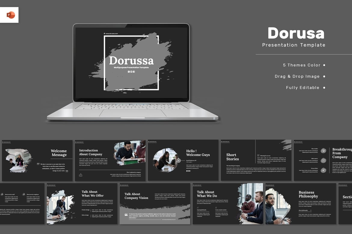 Dorussa - Template PowerPoint Serbaguna untuk Presentasi Profesional