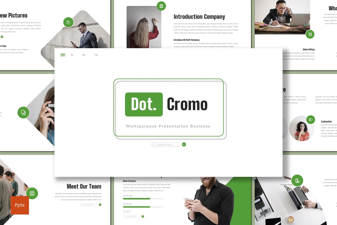 Dot.Cromo - Template Powerpoint Serbaguna yang Kreatif