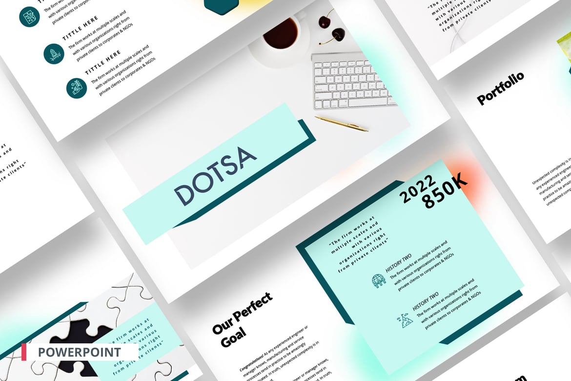 Dotsa - Template PowerPoint untuk Startup yang Menarik