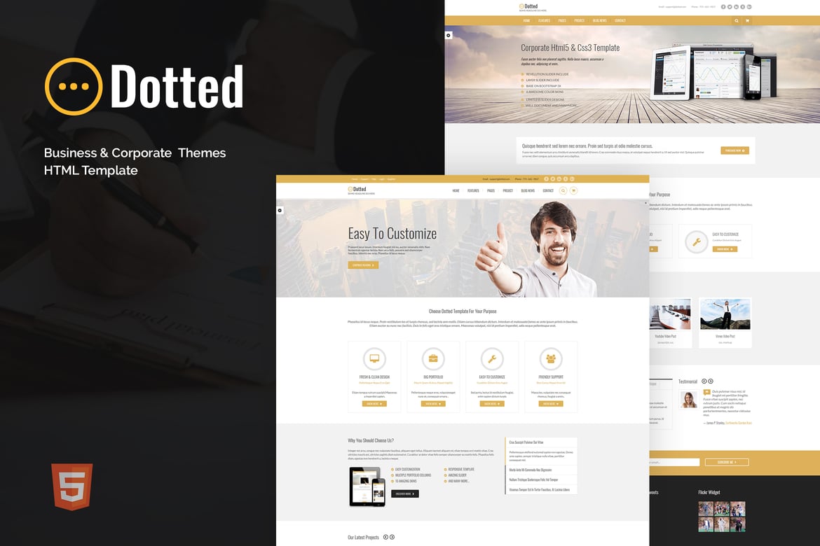 Dotted - Template Website Bisnis & Korporat yang Modern