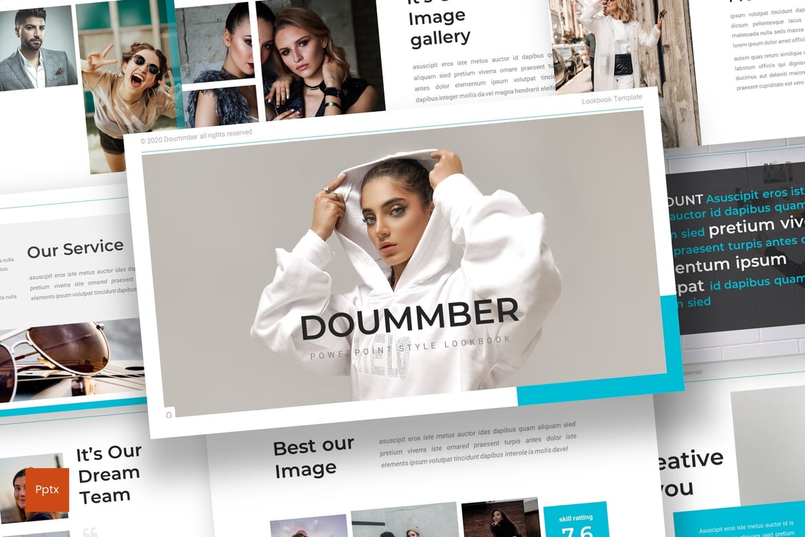 Doummber - Template Presentasi Powerpoint yang Modern dan Kreatif