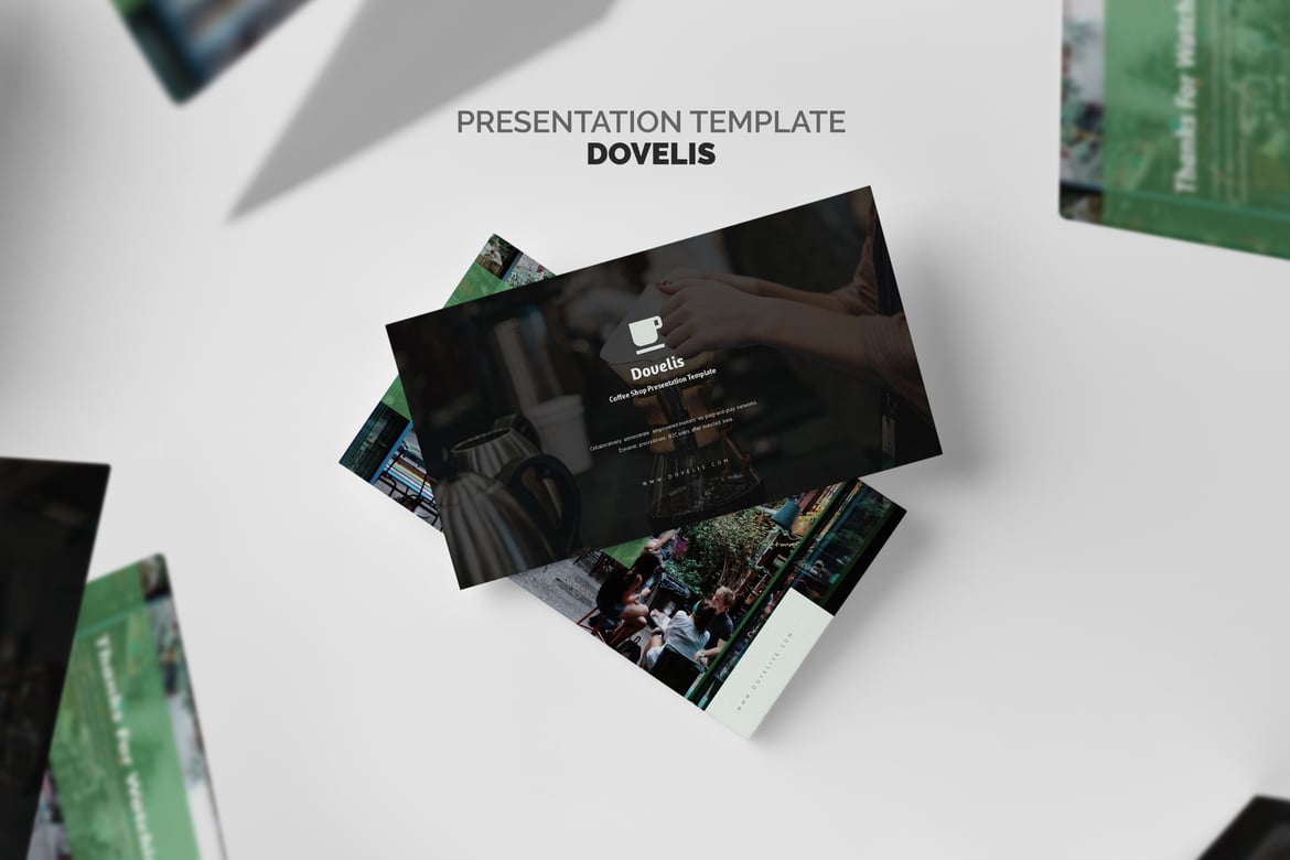 Dovelis: Template Presentasi Powerpoint untuk Coffee Shop & Roastery yang Menarik