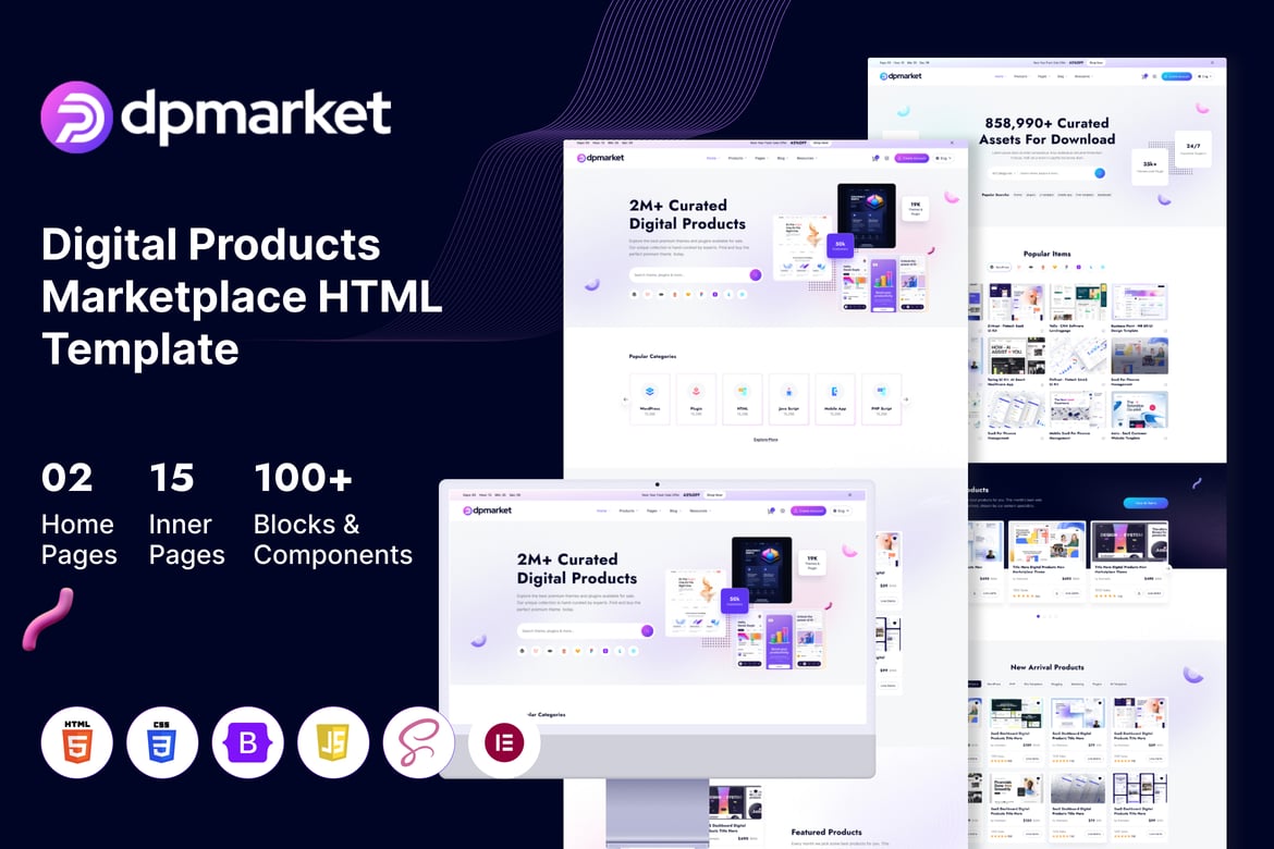 DpMarket – Template Website Marketplace Digital yang Menakjubkan