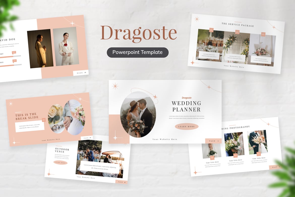 Template PowerPoint Perencana Pernikahan Dragoste yang Mewah
