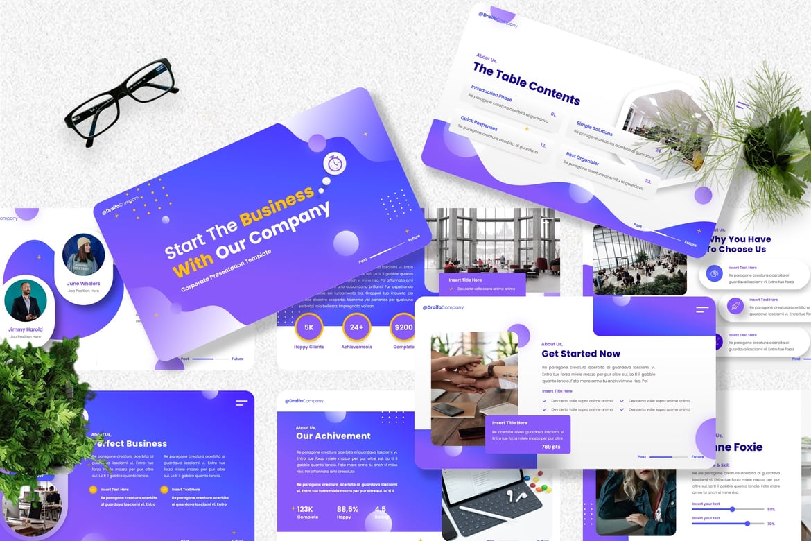 Draifa - Template Powerpoint Korporat Menawan