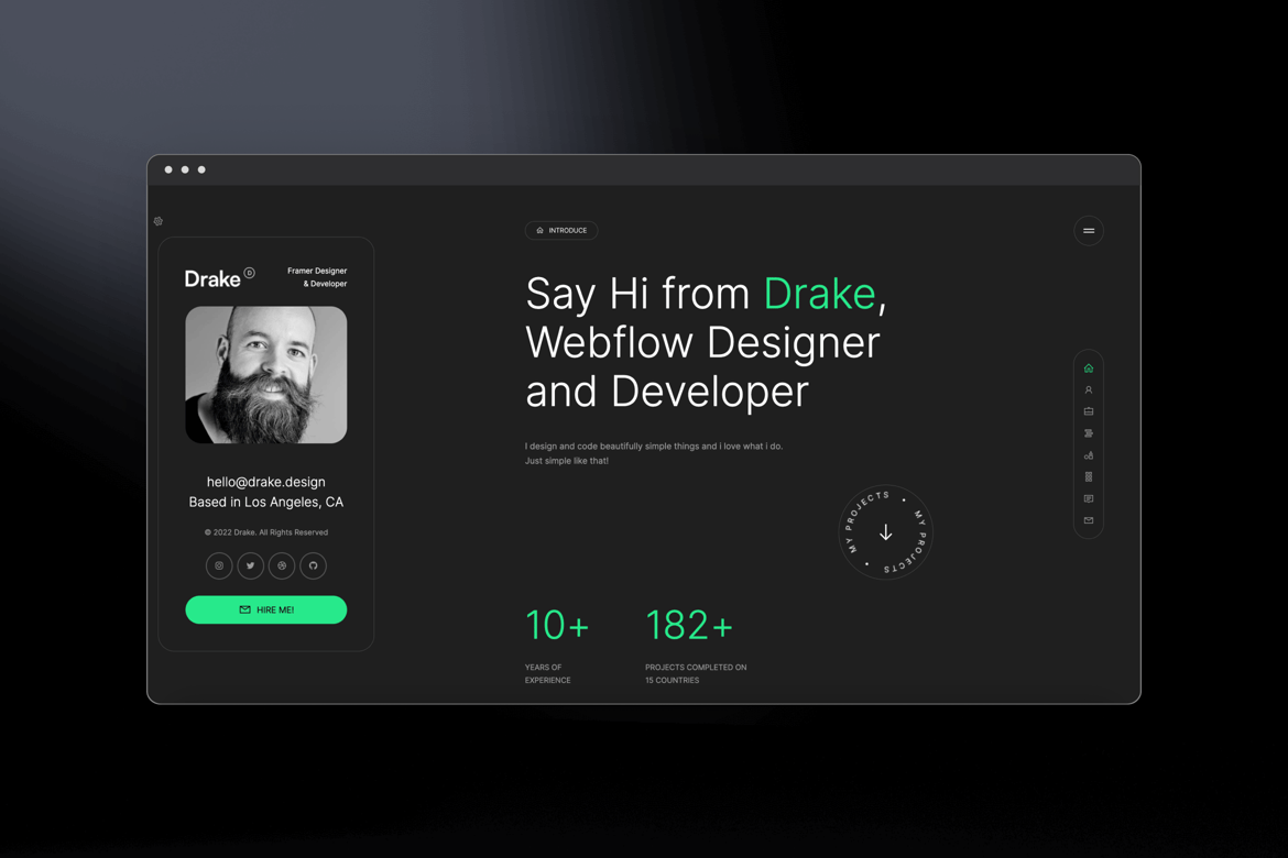 Tema WordPress Portfolio Modern Drake untuk Kreatif