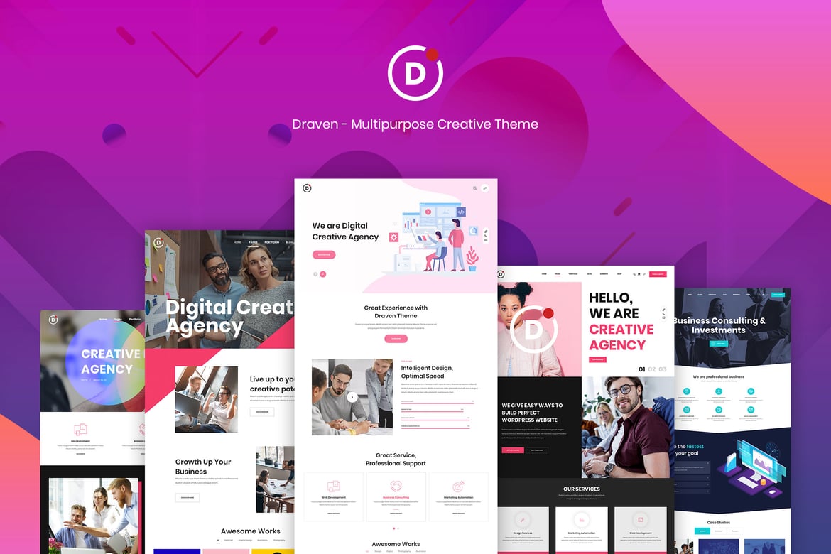 Draven – Tema Kreatif Serbaguna untuk Website Anda