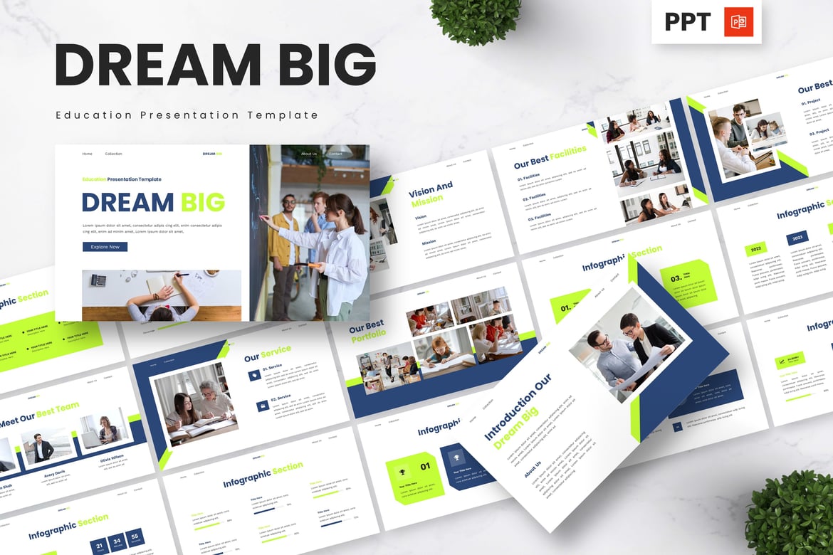 Template Presentasi Pendidikan Impian - Powerpoint Kreatif