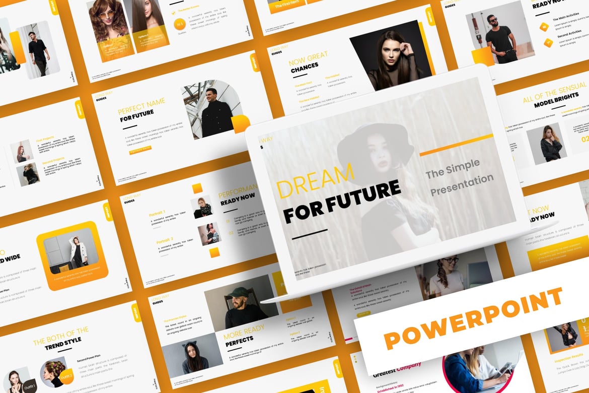 Template Powerpoint Impian Masa Depan yang Menarik