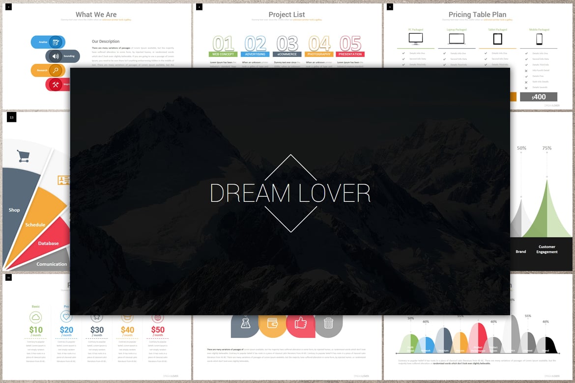 Template PowerPoint DREAM LOVER yang Menarik dan Kreatif